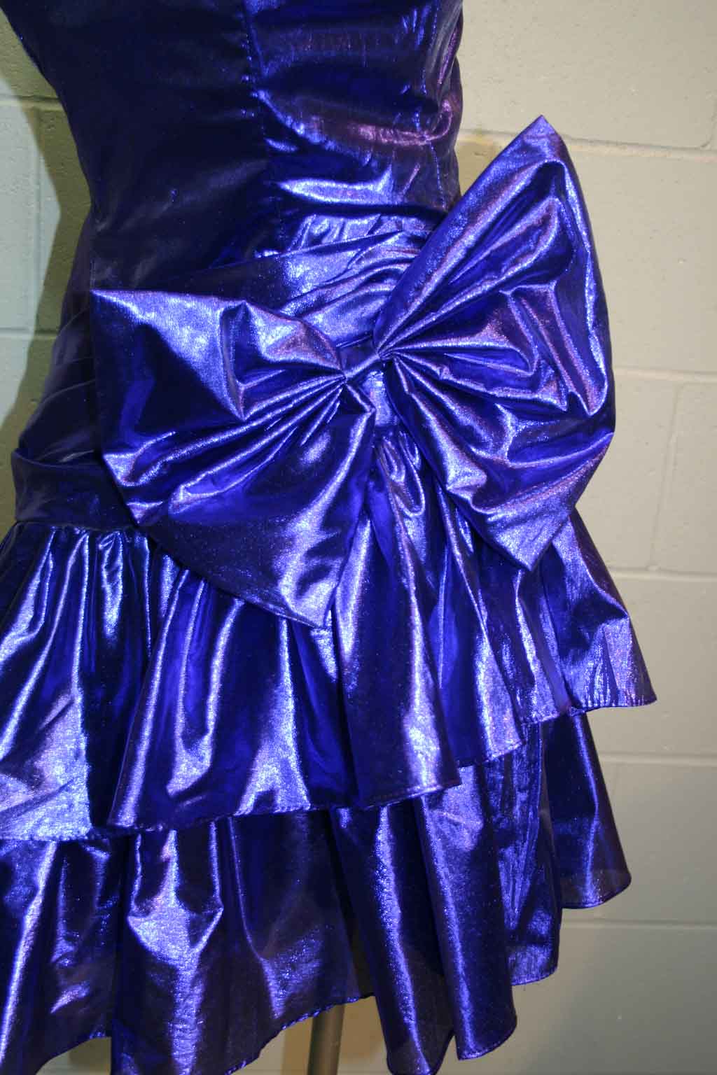   Blue Jean Denim USA Gunne Sax Prairie Calico Lace Ruffle Dress